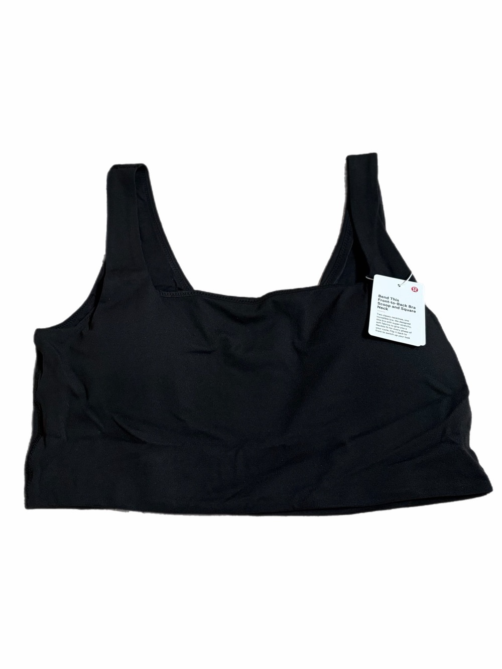 NWT Lululemon Bend This Scoop and Square Bra *Light Support A-C (Black)Size L/XL